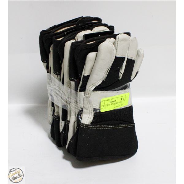 6 NEW PAIR OF WINTER WORK GLOVES