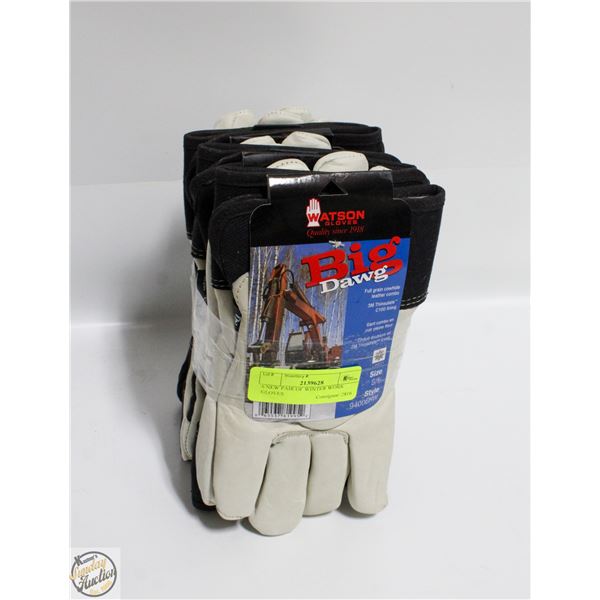 6 NEW PAIR OF WINTER WORK GLOVES