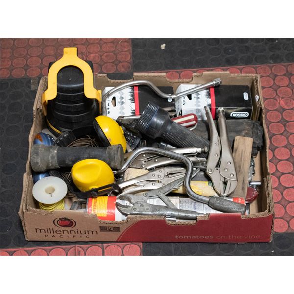 TRAY OF ASSORTED SHOP MISCELANEOUS