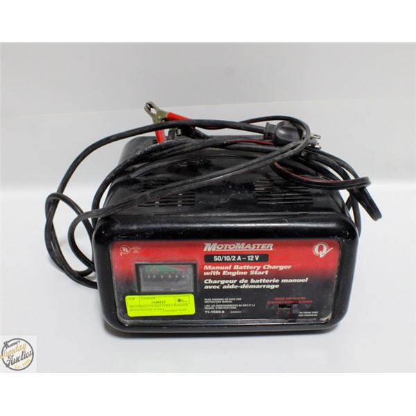 MOTOMASTER BATTERY CHARGER WITH ENGINE START