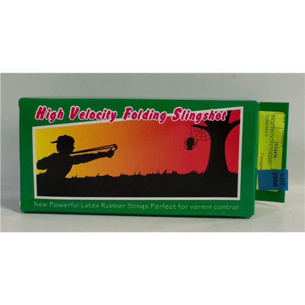 HIGH VELOCITY FOLDING SLINGSHOT