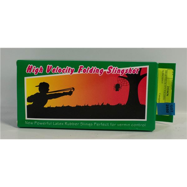 HIGH VELOCITY FOLDING SLINGSHOT