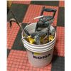 Image 1 : BUCKET OF SAWS AND PRY BARS