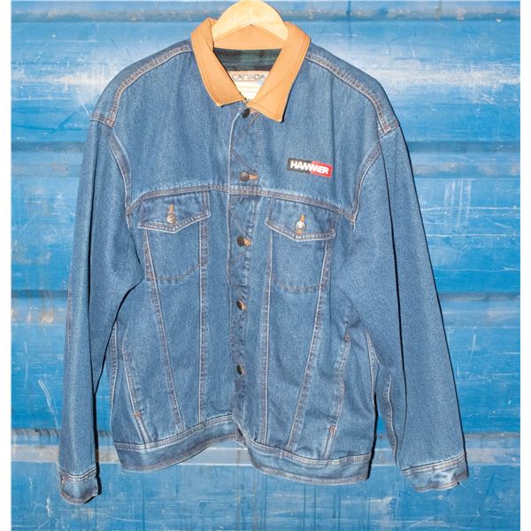 MENS XL INSULATED JEAN JACKET, WARM