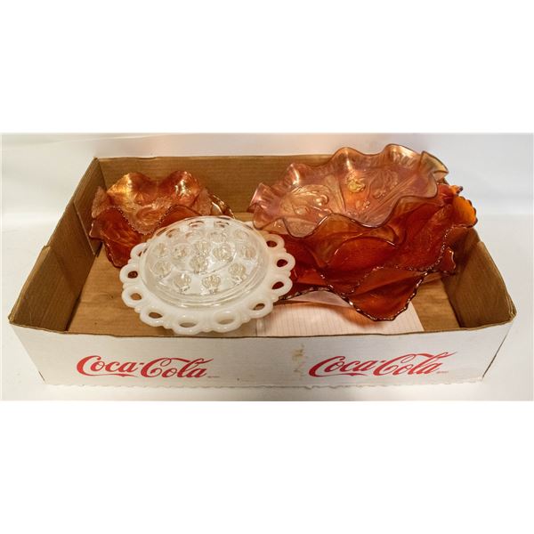 BEER GLASS 1946, CARNIVAL GLASS &