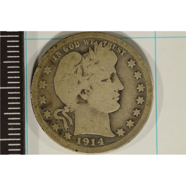 1914 SILVER BARBER QUARTER
