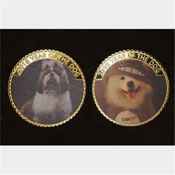 2-GOLD PLATED AUSTRALIA 2018 YEAR OF THE DOG