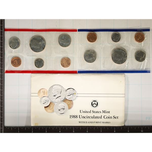 1988 US MINT SET (UNC) P/D (WITH ENVELOPE)