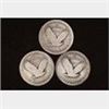 Image 2 : 3-NO DATE SILVER STANDING LIBERTY QUARTERS