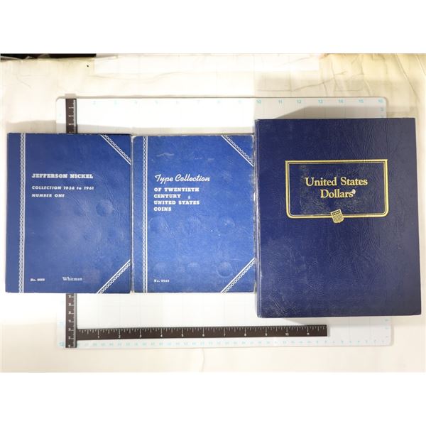 3 COIN ALBUMS: JEFFERSON NICKEL 1938 TO 1961