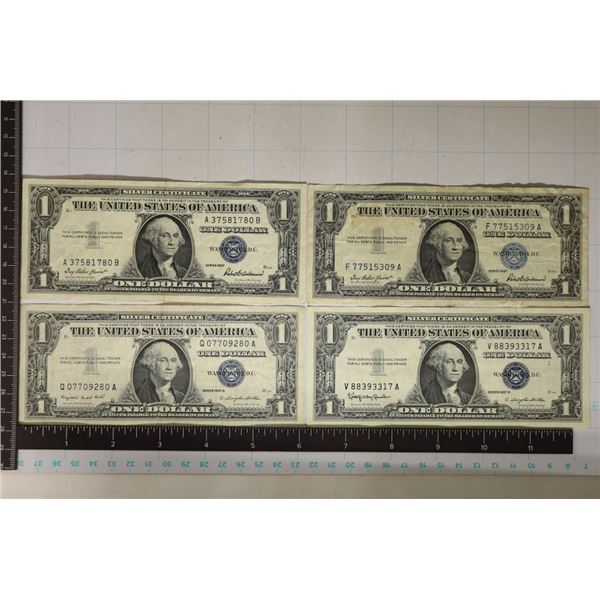 2-1957, 1957-A & 1957-B US $1 SILVER CERTS, BLUE