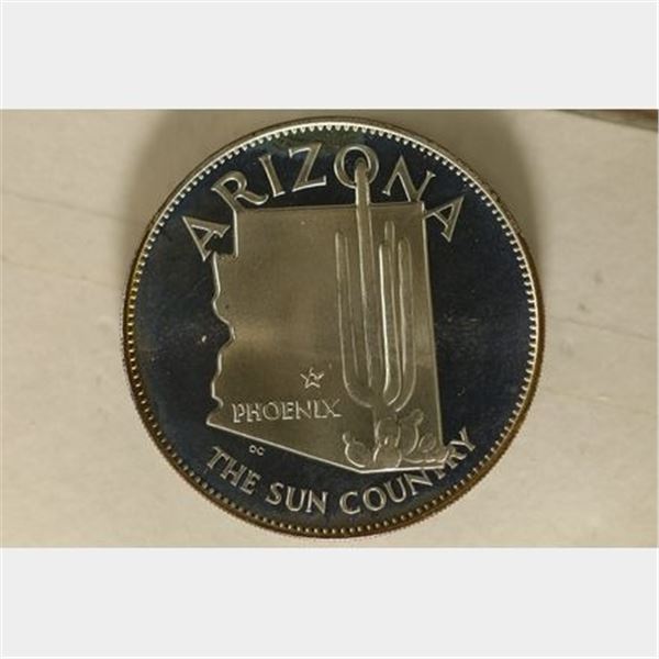 .51 OZ. PROOF STERLING SILVER "ARIZONA" ROUND