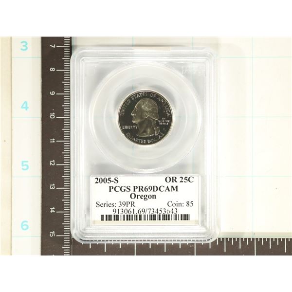 2005-S OREGON QUARTER PCGS PR69 DCAM