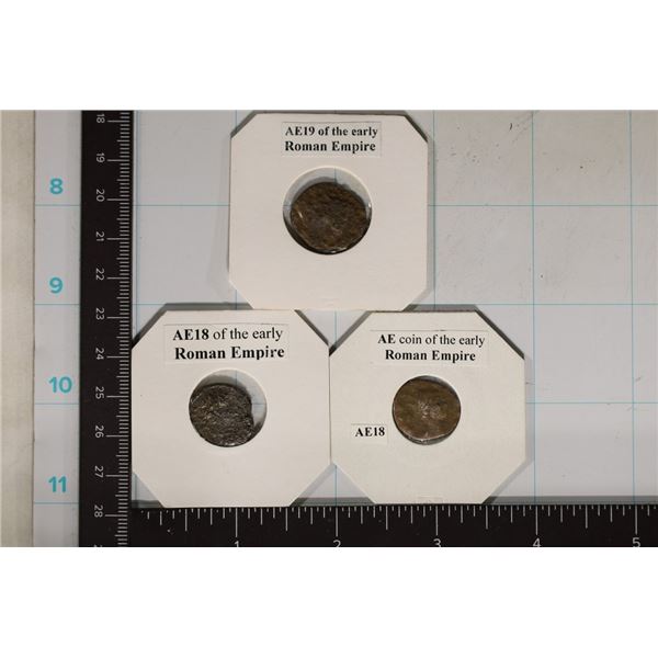 3 EARLY ROMAN EMPIRE ANCIENT COINS
