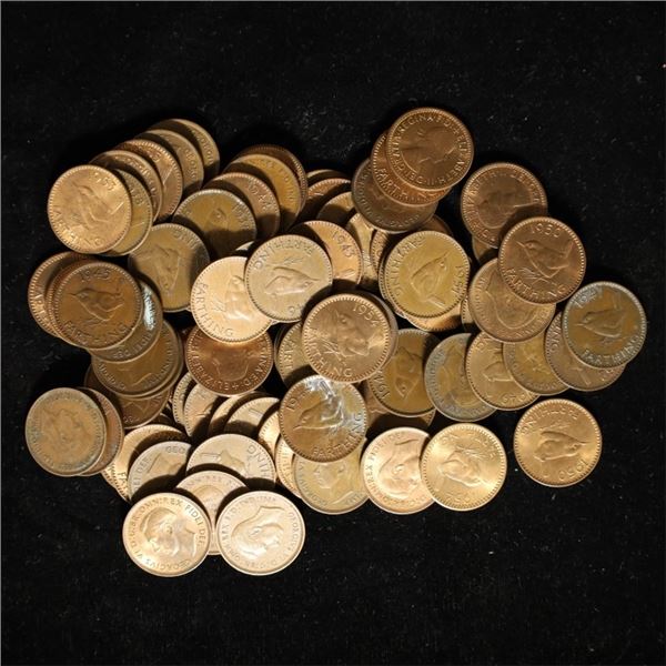 76 ASSORTED BRITISH FARTHINGS. 1938-1955