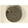 Image 2 : 1951-G GERMAN SILVER 5 MARK WITH HOLE .2251 OZ ASW