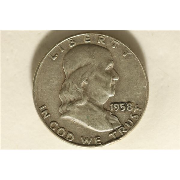 1958-D SILVER FRANKLIN HALF DOLLAR
