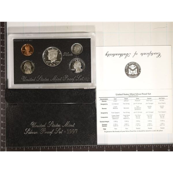 1997 US SILVER PROOF SET (WITH BOX) AND