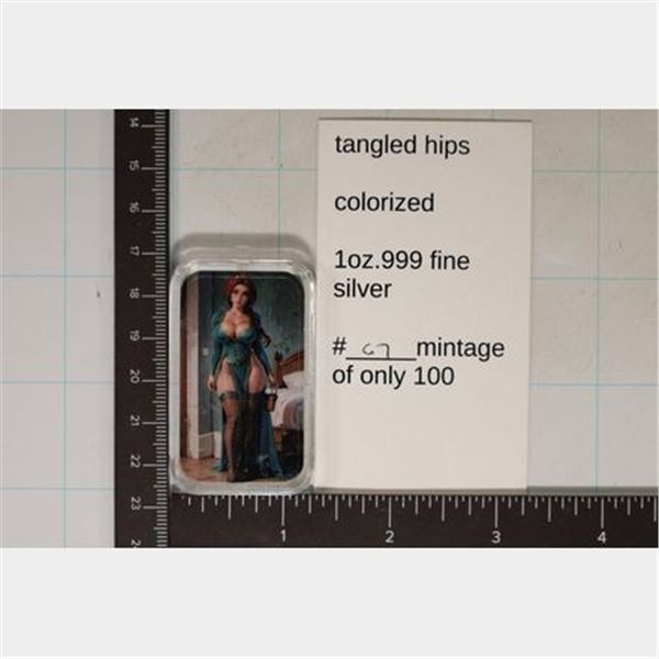 1 TROY OZ .999 FINE SILVER LARGE BUST WOMAN ART