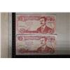Image 1 : 2-1974 IRAQ 5 DINAR CRISP BILLS WITH SADDAM
