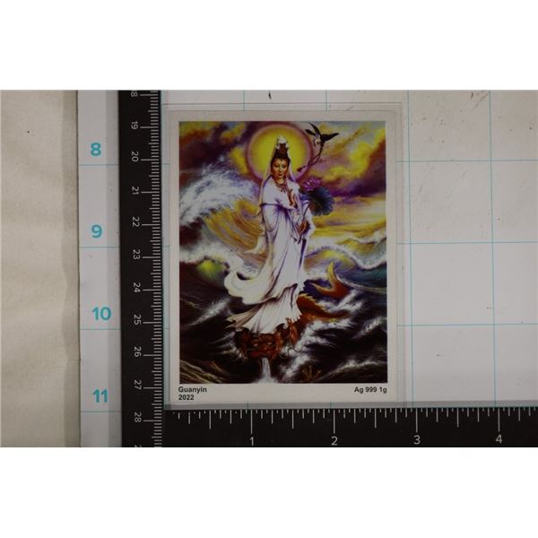 .999 FINE SILVER FOIL 1 GRAM CHINA LAMINATED