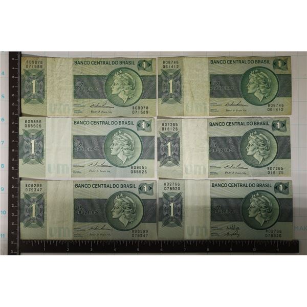 6-BRASIL 1 CRUZEIRO BILLS.