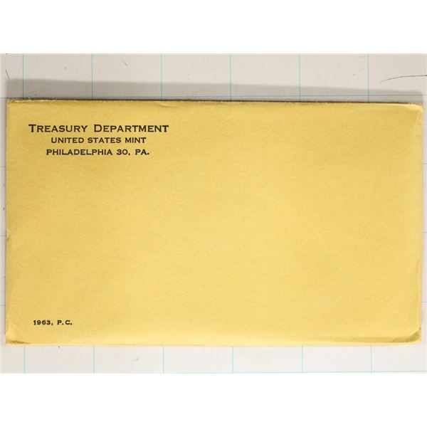 SEALED 1963 US SILVER PROOF SET (WITH ENVELOPE)