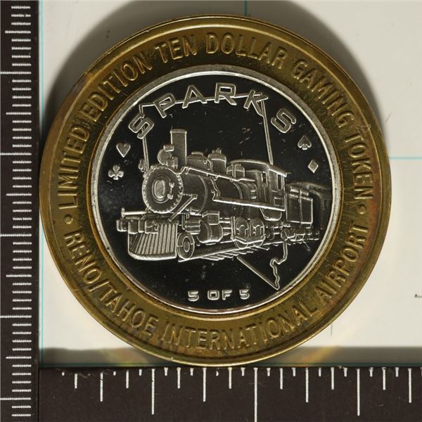 CASINO $10 SILVER TOKEN (UNC) RENO TAHOE CASINO