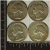 Image 1 : 1958-D,1962-D & 2-1964 WASHINGTON SILVER QUARTERS