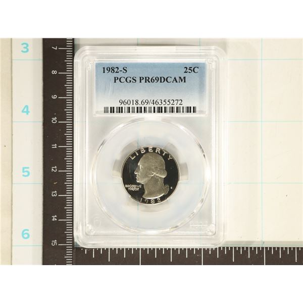 1982-S WASHINGTON QUARTER PCGS PR69 DCAM