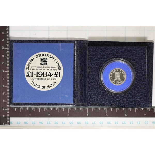 STERLING SILVER FROSTED PF 1984 STATES OF JERSEY