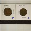 Image 1 : 2 VINTAGE METAL PEPSI VENDING MACHINE TOKENS