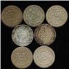 Image 1 : 7 MEXICO SILVER 1 PESO COINS .3598 ASW TOTAL. 1958