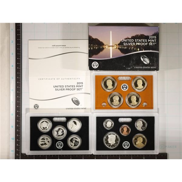 2015 US SILVER PROOF SET (WITH BOX) AND CERT.
