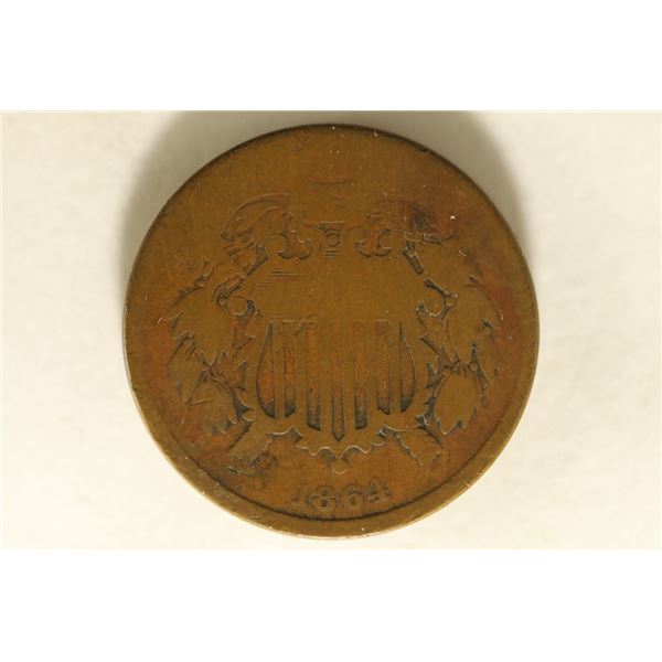 1864 US 2 CENT PIECE