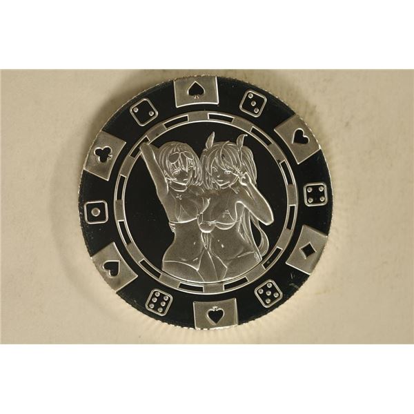 1 TROY OZ .999 FINE SILVER ADULT THEMED ROUND PF
