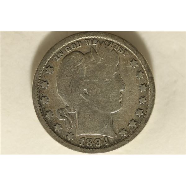 1894 SILVER BARBER QUARTER