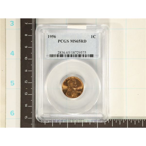 1956 LINCOLN WHEAT CENT PCGS MS65RD