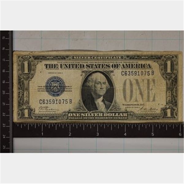 1928-A US FUNNY BACK $1 SILVER CERTIFICATE