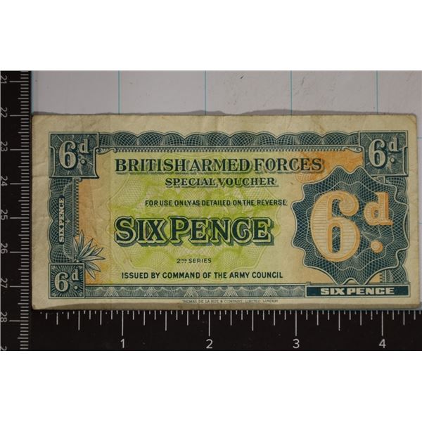 2ND SERIES BRITISH ARMED FORCES 6 PENCE SPECIAL