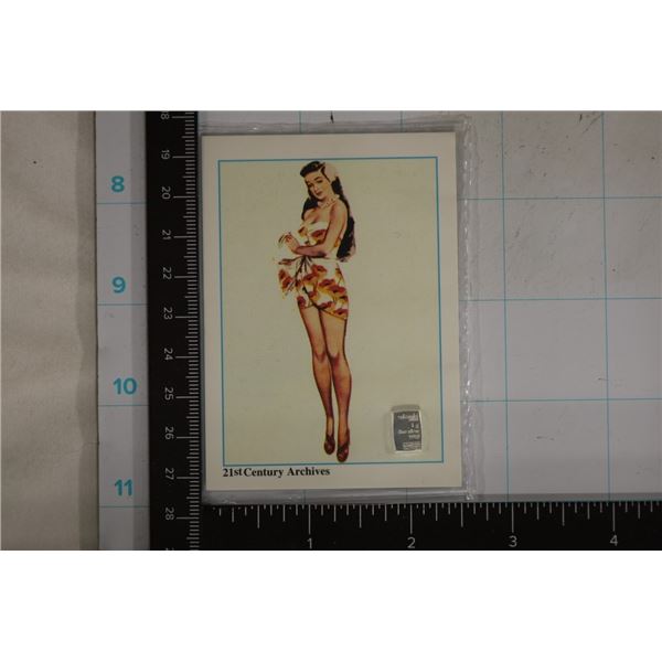 FRITZ WILLIS ARTIST PINUP CARD WITH 1 GRAM