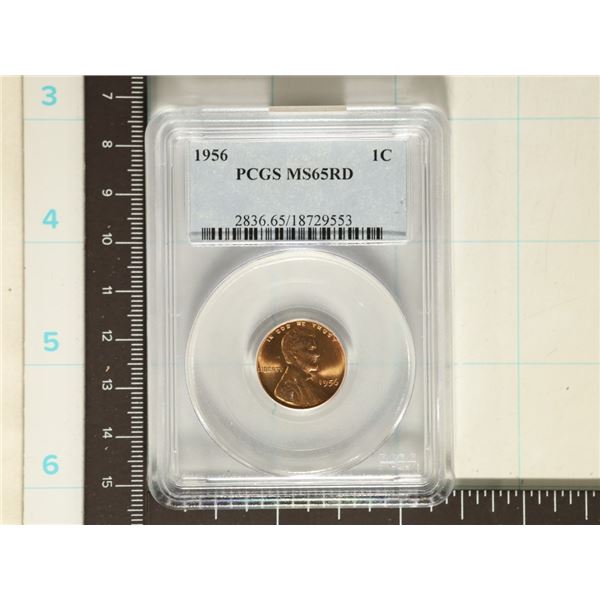 1956 LINCOLN WHEAT CENT PCGS MS65RD