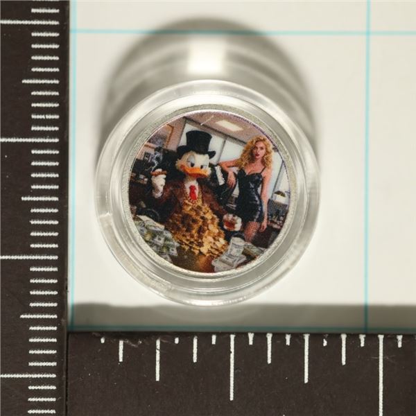 1 GRAM .999 FINE SILVER COLORIZED SCROOGE MCDUCK