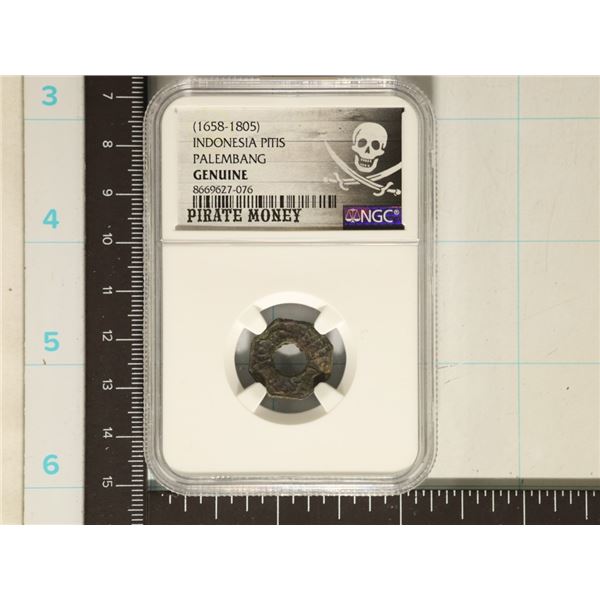 PIRATE MONEY 1858-1805 INDONESIA PITIS PCGS