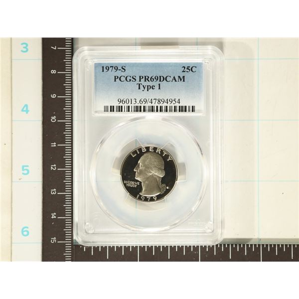 1979-S TYPE I WASHINGTON QUARTER PCGS PR69 DCAM