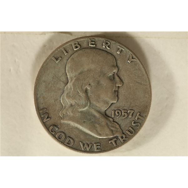 1957-D SILVER FRANKLIN HALF DOLLAR
