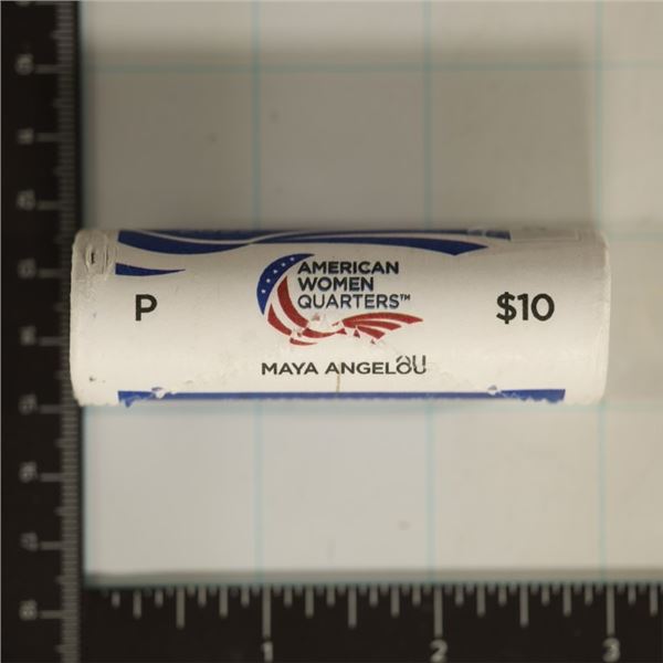 2022-P SOLID DATE $10 ROLL OF MAYA ANGELOU BU