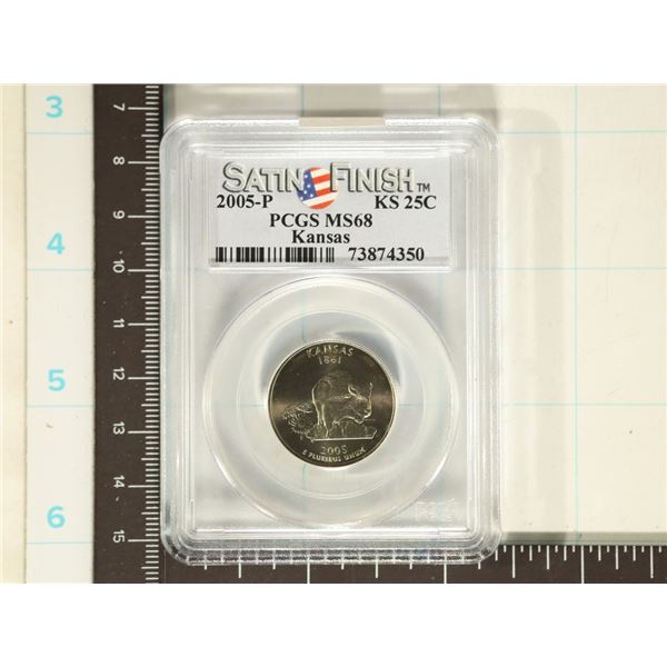 2005-P KANSAS QUARTER PCGS MS68