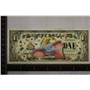 Image 1 : 2005 DISNEY DOLLAR CRISP UNC COLORIZED BILL