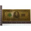 Image 1 : 24K GOLD FOIL 999999 CU REPLICA OF A 1928 US $1000